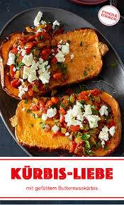 Gefullter Butternusskurbis Rezept In 2020 Butternusskurbis Rezepte Essen Und Trinken