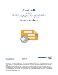 W�hlen sie eine bankleitzahl beginnend mit. Handbuch Zu Banking 4a Manualzz