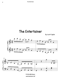 Free printable pdf score and midi track. The Entertainer Easy Free Music Sheet Musicsheets Org