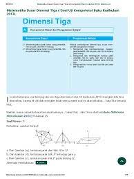 Materi dimensi tiga kelas 12 kurikulum 2013 pdf. Materi Dimensi Tiga Kelas 12 Kurikulum 2013 Pdf Cara Golden