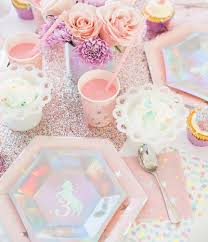 Unicorn Birthday Party With Cricut And Martha Stewart And Michaels By Pineapple Paper Unicorn Birthday Party Decorations Diy Unicorn Party Unicorn Party Plates