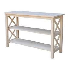 International Concepts Unfinished Console Table Ot 696789 The Home Depot Gray Console Table White Console Table Wood Console Table