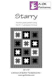 Starry A Ok 5 Yard Quilt Pattern Easy And Simple Only 5 Etsy Easy Quilt Patterns Quilt Patterns Quilts