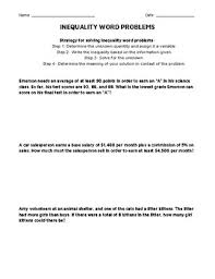 Interactive online math practice for 4000+ skills. Two Step Inequality Word Problems By Amy Gartland Tpt