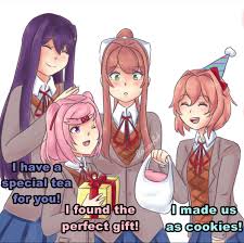 Ddlc Comic Happy Birthday Literature Club Yuri Comics Literature