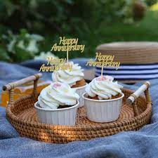Free shipping on orders over $25 shipped by amazon. Buy Donoter 48 Pcs Happy Anniversary Cupcake Toppers Picks For Anniversary Party Cake Decorations Online In Turkey B08mzx7mq7