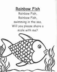 Rainbow Fish Coloring Page Beautiful Poetry Book By This Teacher With A Poem For Each Letter Of In 2020 Rainbow Fish Activities Rainbow Fish Fish Activities