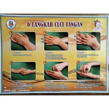 6 langkah cuci tangan menurut standart who. 137 Poster 6 Langkah Cuci Tangan Shopee Indonesia