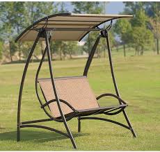 Hoiho Porch Swing Canopy Sling Chair 2 Seats With Steel Frame Patio Backyard In 2020 Garden Swing Garden Swing Seat Swinging Chair