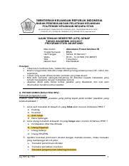 Contoh soal dan jawaban jurnal skpd dan ppkd. Soal Uas Akpem3 Mei2017 Final Pdf Kementerian Keuangan Republik Indonesia Badan Pendidikan Dan Pelatihan Keuangan Politeknik Keuangan Negara Stan Course Hero