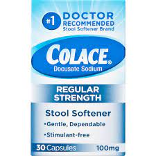 Colace Regular Strength Stool Softener 100mg 30 Capsules Walmart Com