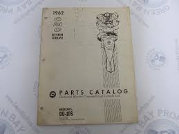 1962 Omc Stern Drive Parts Catalog 2nd Edition Du 10s