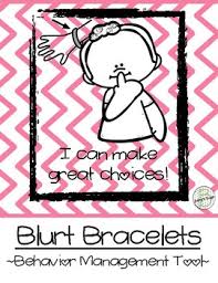 blurting out behavior chart blurt bracelets