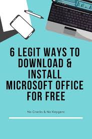 6 Legit Ways To Download Install Microsoft Office For Free Free Microsoftoffice Office13 Offi Microsoft Office Free Free Office Software Microsoft Office
