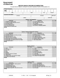 As the name suggests, a vehicle checklist is a checklist intended for conducting routine vehicle maintenance or safety after performing the inspection, the inspector would hand over the list of recommendations like changing. Alberta Vehicle Inspection Form Fill Online Printable Fillable Blank Pdffiller