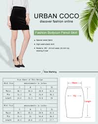 urban coco womens elastic waist stretch velvet bodycon pencil skirt