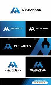 Image grand format du logo téléchargeable gratuitement en ligne ! Mechanic M Letter Logo Mechanic Logo Design Letter Logo Mechanics Logo