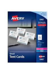I got worried as how i will handle all the things and at the same time escort the guests to their tables. Avery Inkjetlaser Tent Cards 2 X 3 12 White Box Of 160 Office Depot