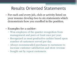 Writing A Results Oriented And Relevant Resume For College Students