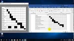 How To Make Gantt Chart In Microsoft Word Youtube