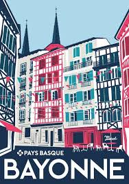 Bayonne France Affiche De Voyage Vintage Affiches De Voyage Retro Affiches De Voyage