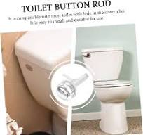 Veemoon La Tige de Bouton de Toilette en Plastique Galvanisé S'adapte à La  Plupart Des Trous de Couvercle de Réservoir de Toilettes à Chasse D'eau :  ...