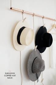 Top 20 diy closet organization ideas. Diy Hanging Copper Hat Rack Collective Gen