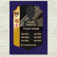 We specialize in full color printing and copying services as well as graphic design. Personalised Fifa Totw Card Poster Custom Fifa Totw Ultimate Team Card Football Gifts Football Posters Personalised Football Prints Full Squad Prints