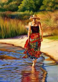 Vonnie Whitworth Watercolor Erin At The Narrows Charra Sanat Cizimleri Sanat Eserleri Ve Yagli Boya Resimler