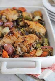 One Pan Roast Chicken With Root Vegetables Recipe Roasted Vegetable Recipes Poultry Recipes Recipes