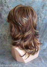 3tone Deep Auburn Copper Blonde Multi Layers Med Long Nirvana Sarah Wig Hair Styles Long Hair Styles Medium Hair Styles