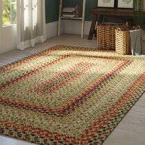 Think bamboo or wicker furniture, neutral. Rope Rugs Wayfair