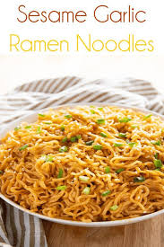 Sesame Garlic Ramen Noodles In 2020 Recipes Ramen Recipes Cooking