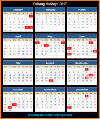 These dates may be modified as official changes are announced, so please check back regularly for updates. Pahang Holidays 2017