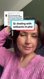 Replying to @Maddison Wright setbacks are hard, and they happen for loads  of different reasons. Doing a phd is just writing about your experience  with ~brand new science~ so as long as you can write ...