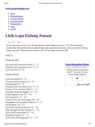 Lirik lagu rohani firmanmu firman mu pelita bagi kaki ku Lirik Lagu Kidung Jemaat Pargodungan Pdf