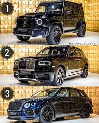 Super Suvs G Wagon Cullinan Or Bentayga Courtesy Of Hollmann International Mercedesamg Amg Black Car Wallpaper Luxury Cars Rolls Royce Lux Cars