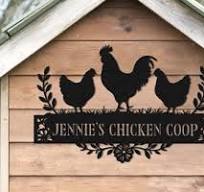 Letrero de gallina personalizado, letrero de gallinero de ...