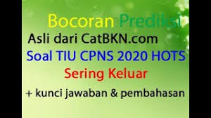 Namun, hampir semua situs web atau blog tersebut hanya membagikan contoh soalnya saja, tidak. Soal Cpns 2020 Dan Kunci Jawaban