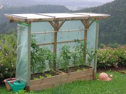 Tomato Bed With Canopy Made Of Pressure Impregnated Wood Aus Wood Ke In 2020 Garden Beds Backyard Garden Design Raised Garden