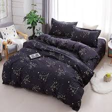 Constellation 3 4pcs Modern Bedding Set Quilt Cover Bed Cover Flat Sheet Pillow Cases Bedding Linen Set In 2020 Bed Linen Sets Bed Linens Luxury Modern Bed Set