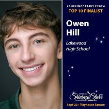ShiningStarCLE2024 Finalist Spotlight ⭐️Owen Hill⭐️ Owen Hill is a junior  at Lakewood High School and is excited to be a part of Shining Star CLE.  Owen is a member of the Tri-M