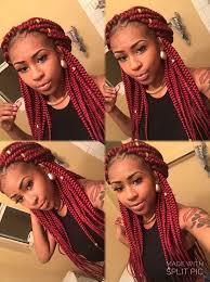 Black And Burgundy Hair Box Braids Pinterest Indiebarbie Hair Styles Box Braids Hairstyles Red Box Braids