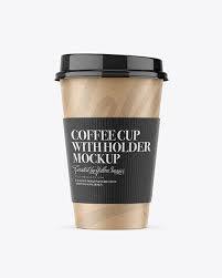 Kraft Coffee Cup With Holder Mockup In Cup Bowl Mockups On Yellow Images Object Mockups In 2020 Paper Coffee Cup Coffee Cups Coffee Cup Sleeves