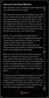 Note Journal Of The Giant Watcher Dragon Age Wiki Fandom