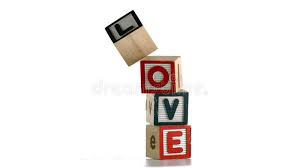 Stacked Building Blocks Spelling Out Love Falling Over Stock Video - Video  of wood, background: 43270907