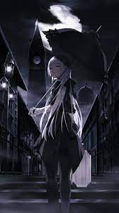 Black anime wallpaper for girls. Anime Girl Umbrella Dark White Hair Umbrella Dark Anime Girl Wallpaper Iphone 720x1280 Download Hd Wallpaper Wallpapertip