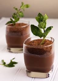 Potted Mint Chocolate Puddings Handle The Heat Mint Chocolate Mint Desserts Individual Desserts