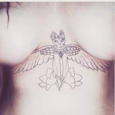Sternum Tattoo Of Bastet Bastet Tattoo Tattoo Goddesses Tattoos