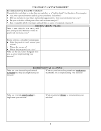 Strategic Planning Worksheet Mission Vision Values Worksheet Doc Strategic Planning Mission Vision Counseling Resources